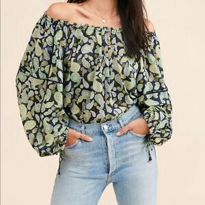 NEW! Free People Sundown Paisley Cotton Bodysuit Size Medium